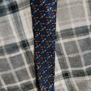 Floral Patterned Blue Tie